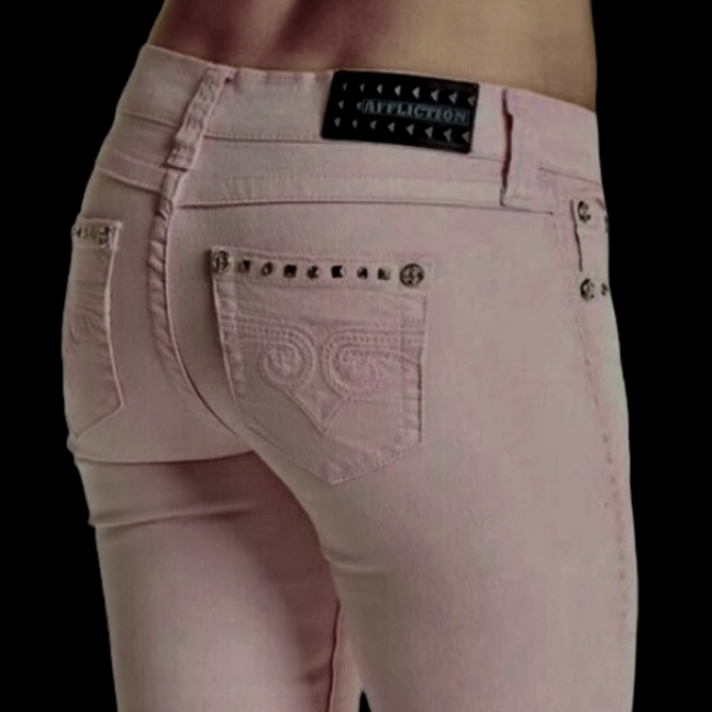 NWT Women's Affliction Raquel Maxine Pink Skinny Jeans - Picture 11 of 16